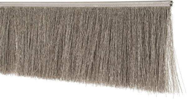 PRO-SOURCE - 1/2" Back Strip Brush Width, Stainless Steel Back Strip Brush - 3" Bristle Length, Stainless Steel, 36" OAL - Eagle Tool & Supply