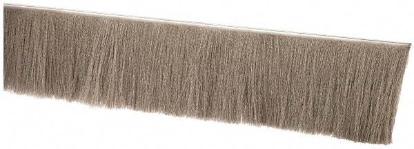 PRO-SOURCE - 1/2" Back Strip Brush Width, Stainless Steel Back Strip Brush - 4" Bristle Length, Stainless Steel, 36" OAL - Eagle Tool & Supply