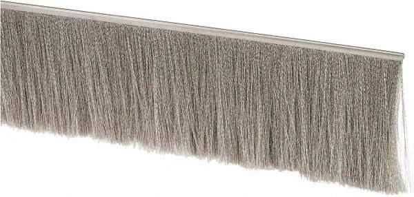 PRO-SOURCE - 1/2" Back Strip Brush Width, Stainless Steel Back Strip Brush - 4" Bristle Length, Stainless Steel, 72" OAL - Eagle Tool & Supply