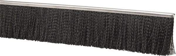PRO-SOURCE - 1/2" Back Strip Brush Width, Stainless Steel Back Strip Brush - 4" Bristle Length, Nylon, 36" OAL - Eagle Tool & Supply