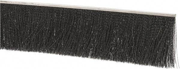 PRO-SOURCE - 1/2" Back Strip Brush Width, Stainless Steel Back Strip Brush - 4" Bristle Length, Nylon, 72" OAL - Eagle Tool & Supply