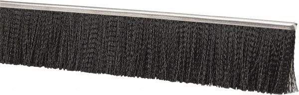 PRO-SOURCE - 5/16" Back Strip Brush Width, Stainless Steel Back Strip Brush - 3" Bristle Length, Nylon, 72" OAL - Eagle Tool & Supply