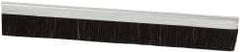 PRO-SOURCE - 1/2" Back Strip Brush Width, Metal Back Horsehair Strip Brush - 1" Bristle Length, Horsehair, 72" OAL - Eagle Tool & Supply