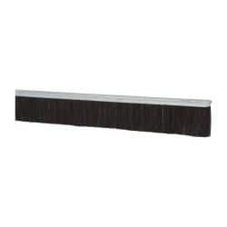 PRO-SOURCE - 1/2" Back Strip Brush Width, Metal Back Horsehair Strip Brush - 2" Bristle Length, Horsehair, 72" OAL - Eagle Tool & Supply