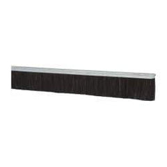 PRO-SOURCE - 1/2" Back Strip Brush Width, Metal Back Horsehair Strip Brush - 2" Bristle Length, Horsehair, 72" OAL - Eagle Tool & Supply