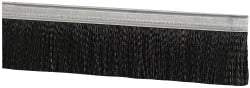 PRO-SOURCE - 1/2" Back Strip Brush Width, Metal Black Nylon Strip Brush - 2" Bristle Length, Nylon, 36" OAL - Eagle Tool & Supply