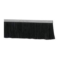 PRO-SOURCE - 1/2" Back Strip Brush Width, Metal Black Nylon Strip Brush - 3" Bristle Length, Nylon, 36" OAL - Eagle Tool & Supply