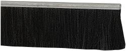 PRO-SOURCE - 1/2" Back Strip Brush Width, Metal Black Nylon Strip Brush - 4" Bristle Length, Nylon, 36" OAL - Eagle Tool & Supply