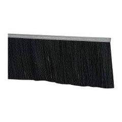 PRO-SOURCE - 1/2" Back Strip Brush Width, Metal Black Nylon Strip Brush - 5" Bristle Length, Nylon, 36" OAL - Eagle Tool & Supply