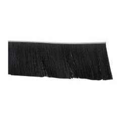PRO-SOURCE - 1/2" Back Strip Brush Width, Metal Black Nylon Strip Brush - 6" Bristle Length, Nylon, 36" OAL - Eagle Tool & Supply