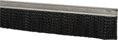 PRO-SOURCE - 1/2" Back Strip Brush Width, Metal Black Nylon Strip Brush - 2" Bristle Length, Nylon, 72" OAL - Eagle Tool & Supply