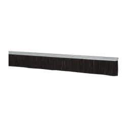 PRO-SOURCE - 1/2" Back Strip Brush Width, Metal Black Nylon Strip Brush - 3" Bristle Length, Nylon, 72" OAL - Eagle Tool & Supply