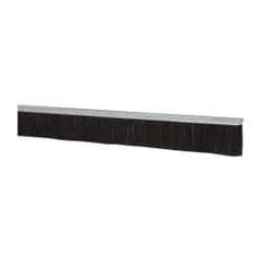 PRO-SOURCE - 1/2" Back Strip Brush Width, Metal Black Nylon Strip Brush - 3" Bristle Length, Nylon, 72" OAL - Eagle Tool & Supply