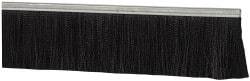 PRO-SOURCE - 1/2" Back Strip Brush Width, Metal Black Nylon Strip Brush - 4" Bristle Length, Nylon, 72" OAL - Eagle Tool & Supply