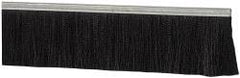 PRO-SOURCE - 1/2" Back Strip Brush Width, Metal Black Nylon Strip Brush - 4" Bristle Length, Nylon, 72" OAL - Eagle Tool & Supply