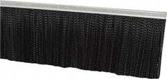 PRO-SOURCE - 1/2" Back Strip Brush Width, Metal Black Nylon Strip Brush - 5" Bristle Length, Nylon, 72" OAL - Eagle Tool & Supply