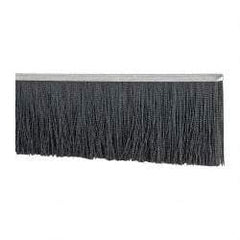 PRO-SOURCE - 1/2" Back Strip Brush Width, Metal Black Nylon Strip Brush - 6" Bristle Length, Nylon, 72" OAL - Eagle Tool & Supply