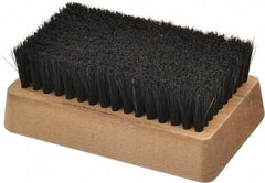 Made in USA - 3/4" Bristle Length, Horsehair Cleaning & Finishing Brush - 4-1/4" Long x 2-1/2" Wide Head, 4-1/4" OAL, Hardwood Block - Eagle Tool & Supply