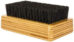 Made in USA - 3/4" Bristle Length, Hoghair Cleaning & Finishing Brush - 4-1/4" Long x 2-1/2" Wide Head, 4-1/4" OAL, Hardwood Block - Eagle Tool & Supply