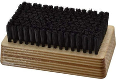 Made in USA - 3/4" Bristle Length, Synthetic Cleaning & Finishing Brush - 4-1/4" Long x 2-1/2" Wide Head, 4-1/4" OAL, Hardwood Block - Eagle Tool & Supply