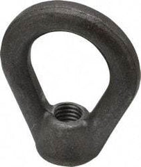 Made in USA - 2,700 Lb Capacity, M12x1.75 Thread, Carbon Steel Heavy Duty Lifting Eye Nut - Grade C-1030, 2.5" Long x 2-1/2" High, 1-1/4" Inside & 2" Outside Eye Diam, 7/8" Bell/Base Width - Eagle Tool & Supply