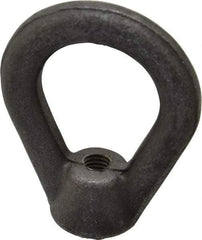 Made in USA - 2,700 Lb Capacity, M8x1.25 Thread, Carbon Steel Heavy Duty Lifting Eye Nut - Grade C-1030, 2.5" Long x 2-1/2" High, 1-1/4" Inside & 2" Outside Eye Diam, 7/8" Bell/Base Width - Eagle Tool & Supply