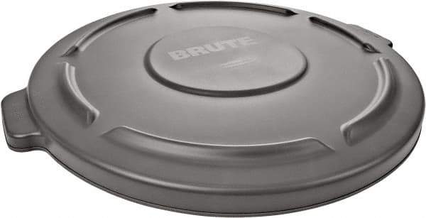 Rubbermaid - Round Lid for Use with 55 Gal Round Trash Cans - Gray, Polyethylene, For 2655 Brute Trash Cans - Eagle Tool & Supply