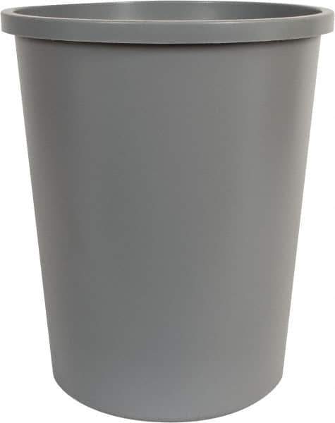 Rubbermaid - 44 Qt Gray Round Trash Can - Polyethylene, 18-3/4" High - Eagle Tool & Supply