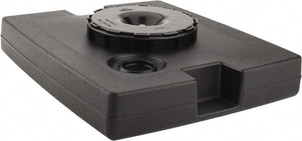 Rubbermaid - Black Plastic Weighted Base - Compatible with 56 Gal Containers, 21-1/8" Long, 5" High - Eagle Tool & Supply