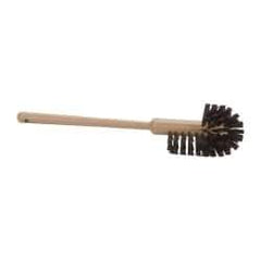 Rubbermaid - 17" OAL Toilet Bowl Brush - Polypropylene Bristles, 1-1/2" Bristle Length, 17" Plastic Handle, Brown - Eagle Tool & Supply