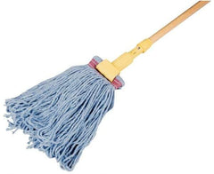 Rubbermaid - 5" Blue Head Band, Small Blended Fiber Loop End Mop Head - 4 Ply, Clamp Jaw Connection, Use for General Purpose - Eagle Tool & Supply