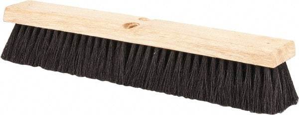 PRO-SOURCE - 18" General Purpose Tampico Push Broom - 3" Bristle Length, Wood Block, Threaded Handle Connection, Handle Sold Separately - Eagle Tool & Supply