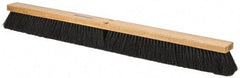 PRO-SOURCE - 36" General Purpose Polypropylene Push Broom - 3" Bristle Length, Wood Block, Threaded Handle Connection, Handle Sold Separately - Eagle Tool & Supply