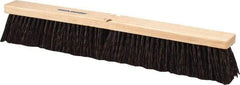 PRO-SOURCE - 24" Heavy Duty Polypropylene Push Broom - 3-1/4" Bristle Length, Wood Block, Threaded Handle Connection, Handle Sold Separately - Eagle Tool & Supply