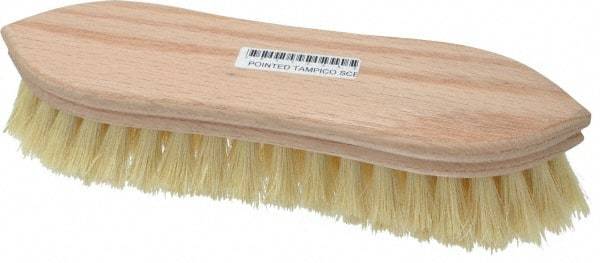 PRO-SOURCE - 1" Bristle Length, Tampico Scrub Brush - 9" OAL, Hardwood Block - Eagle Tool & Supply