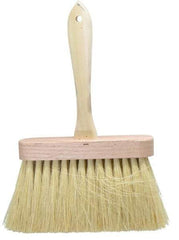 PRO-SOURCE - Tampico Surface Preparation Kalsomine Brush - 4" Bristle Length, 6-1/2" Wide, Wood Handle - Eagle Tool & Supply