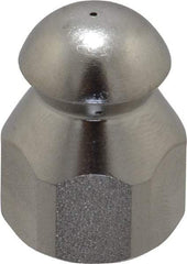 PRO-SOURCE - 4,200 psi Fixed, Stainless Steel, Sewer Pressure Washer Nozzle - 4.5mm Orifice Diam, 1/4" Thread, FPT, Polished - Eagle Tool & Supply