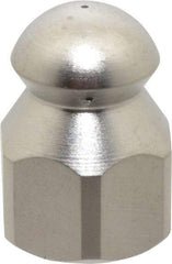 Value Collection - 4,200 psi Fixed, Stainless Steel, Sewer Pressure Washer Nozzle - 6mm Orifice Diam, 1/4" Thread, FPT, Polished - Eagle Tool & Supply