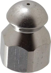 PRO-SOURCE - 4,200 psi Fixed, Stainless Steel, Sewer Pressure Washer Nozzle - 12mm Orifice Diam, 1/4" Thread, FPT, Polished - Eagle Tool & Supply