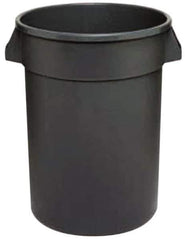 Continental - 44 Gal Gray Round Trash Can - Polyethylene - Eagle Tool & Supply