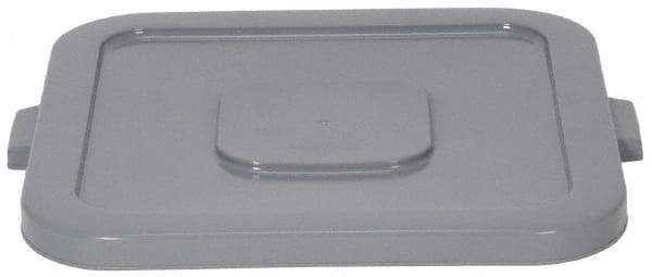 Continental - Square Lid for Use with 48 Gal Square Trash Cans - Gray, Structolene, For Huskee Trash Cans - Eagle Tool & Supply