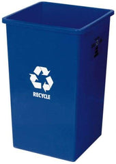 Continental - 25 Gal Blue Square Recycling Container - Polyethylene - Eagle Tool & Supply