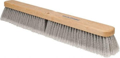 PRO-SOURCE - 24" General Purpose Polypropylene Push Broom - 3" Bristle Length, Wood Block, Threaded Handle Connection, Handle Sold Separately - Eagle Tool & Supply