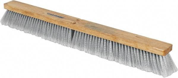 PRO-SOURCE - 30" General Purpose Polypropylene Push Broom - 3" Bristle Length, Wood Block, Threaded Handle Connection, Handle Sold Separately - Eagle Tool & Supply