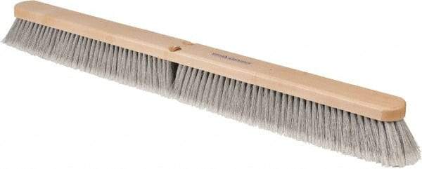 PRO-SOURCE - 36" General Purpose Polypropylene Push Broom - 3" Bristle Length, Wood Block, Threaded Handle Connection, Handle Sold Separately - Eagle Tool & Supply