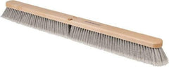 PRO-SOURCE - 36" General Purpose Polypropylene Push Broom - 3" Bristle Length, Wood Block, Threaded Handle Connection, Handle Sold Separately - Eagle Tool & Supply