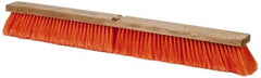 PRO-SOURCE - 30" General Purpose Polypropylene Push Broom - 3" Bristle Length, Wood Block, Threaded Handle Connection, Handle Sold Separately - Eagle Tool & Supply