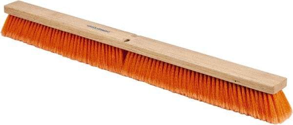 PRO-SOURCE - 36" General Purpose Polypropylene Push Broom - 3" Bristle Length, Wood Block, Threaded Handle Connection, Handle Sold Separately - Eagle Tool & Supply