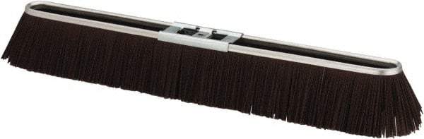 PRO-SOURCE - 24" Rough Surface Polypropylene Push Broom - 3" Bristle Length, Metal Block, Bolt-On Handle Connection - Eagle Tool & Supply