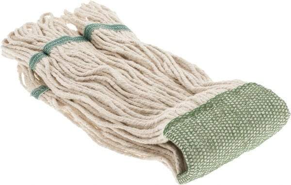 PRO-SOURCE - 5" Green Head Band, Small Cotton Loop End Mop Head - 4 Ply, Clamp Jaw Connection, Use for General Purpose - Eagle Tool & Supply